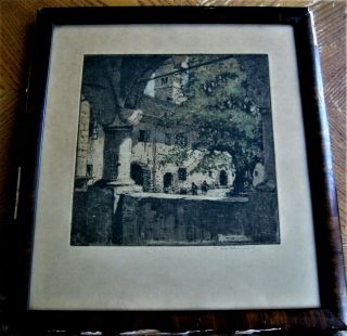 Pencil Signed Etching By Luigi Kasimir Dated 1 August 1922 Titled Millstadt