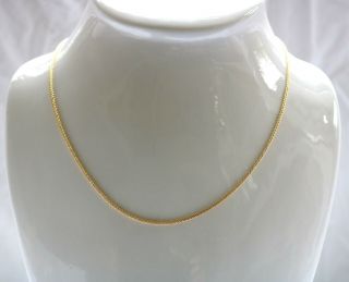 Vintage Milor Italian 14k Yellow Gold Wheat Chain Link 20 Inch Necklace