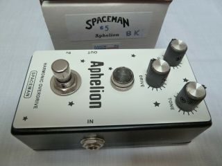 RARE Spaceman Aphelion Overdrive Pedal Black White Top 5 of 20 2