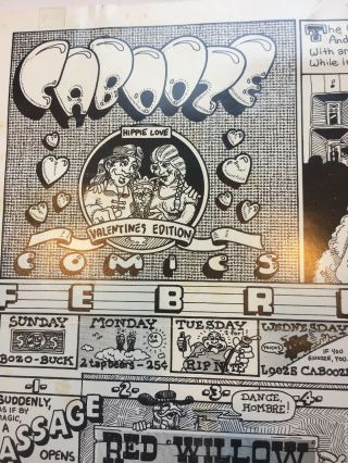 Cabooze MLPS MN Rare Vintage Concert Calendar 70’s Poster Robert Crumb? 2