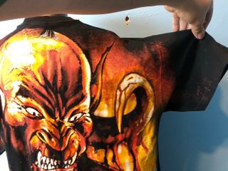 Vtg Manowar Hell On Stage Xl Tshirt Shirt Rock Metal 2 - Sided Full Body Artwork