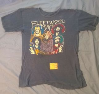 Fleetwood Mac 1978 Vintage Rock Band Concert T - Shirt And Ticket Stub