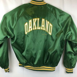 Chalk Line Men ' s XL Oakland Athletics As Satin Jacket Vintage 80s VTG MLB 2