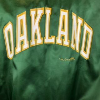 Chalk Line Men ' s XL Oakland Athletics As Satin Jacket Vintage 80s VTG MLB 5