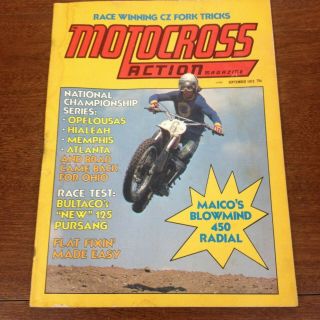 Motocross Action September 1973 Vol 1 No.  3 Bultaco 125 Maico 450 Vintage Vmx