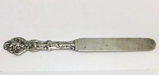 Antique Sterling Silver Angel Cherub Putti Butter Knife
