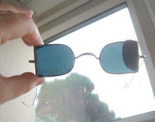 Rare GEORGIAN Double D BLUE Tinted Spectacles / Syphilis Glasses Case 3