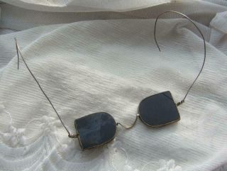 Rare GEORGIAN Double D BLUE Tinted Spectacles / Syphilis Glasses Case 5