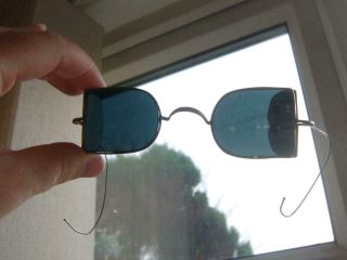 Rare GEORGIAN Double D BLUE Tinted Spectacles / Syphilis Glasses Case 6