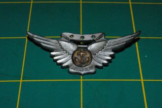 Us Navy Ww2 Wwii Air Crew Wings Sterling 2 " Amico No Combat Stars 07 - 010