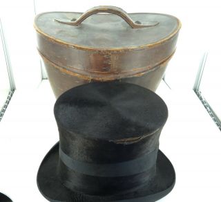 . Late 1800s / Early 1900s “hope Brothers,  London” Top Hat,  Travel Case