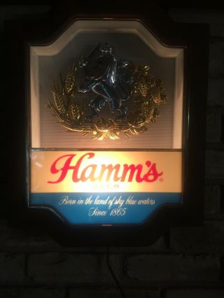 Vintage Hamm ' s Beer Lighted Sign 2