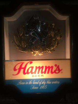 Vintage Hamm ' s Beer Lighted Sign 3