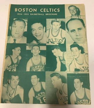 Very Rare 1954 - 55 Basketball Brochure Boston Celtics 1st Ever Yearbook