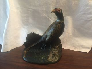 Antique Hubley Pheasant 458 Doorstop By Fred Everett