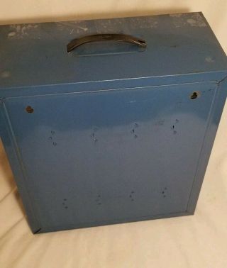 Vintage 50 Drawer Akro Mils Blue Metal Small Parts Storage Organizer 5