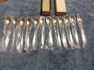 12 Piece Vintage Playboy Club Stainless Tea Spoons Old Stock