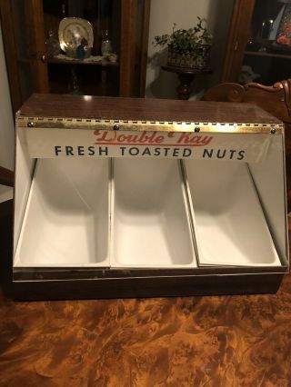 Vintage Heated Nut Display Case,  Kelling Nut Co. ,  Double Kay Nuts