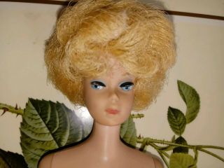Huge Lemon Platinum Blonde Bubble Cut Midge Barbie Body Coral Polish & Lips