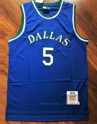 Jason Kidd 5 Dallas Mavericks 1994 - 95 Rookie Throwback Vintage Jersey