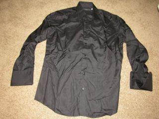 Rare Gucci Tom Ford Vintage Black Silk Formal Shirt Size Us 16 / It 41 Nwot