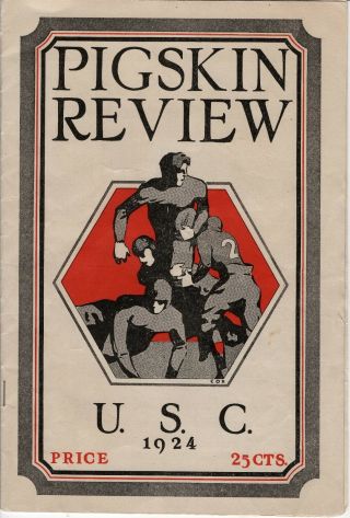 1924 Usc Trojans Vs Syracuse Orangemen (orange) Vintage Football Program