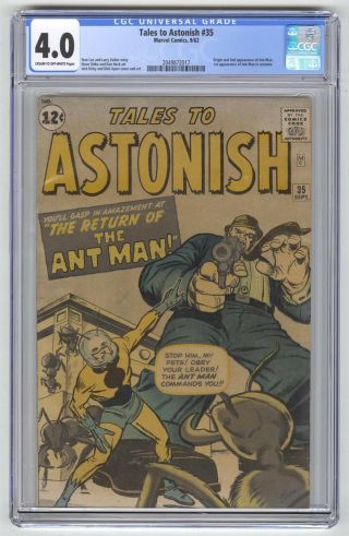 Tales To Astonish 35 Cgc 4.  0 Vintage Marvel Comic Key 1st Ant - Man In Costume 12c
