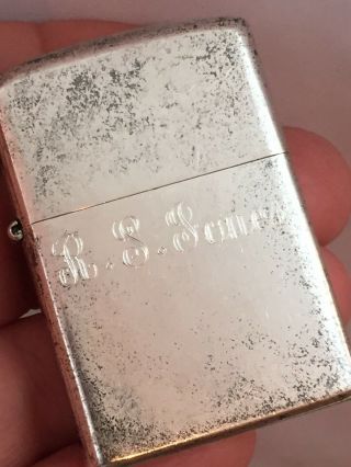 Vintage Full Size Sterling Silver Zippo Lighter