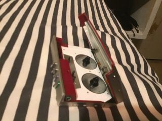 Vintage SONY WM - F10 Stereo Cassette Player Walkman Tape Red Chrome 6