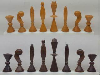 G459: Vintage 50s Anri Space Age Chess Set modern design 3