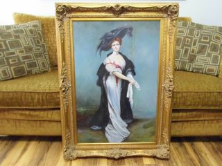 Vintage Ornate Wood Gold Picture Frame 32 1/2 " X 44 1/2 " Fits 24 " X 36 "