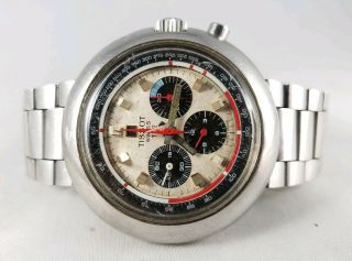 Vintage 1970 ' s Mens Tissot T12 Chronograph Stainless Watch Lemania 873 - Repair 3