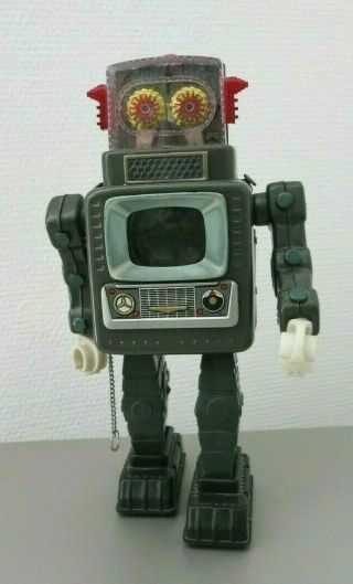 Vintage Alps Television Spaceman_space Robot_tin Toy 1950`s Japan Battery_rare