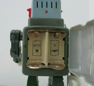 VINTAGE ALPS TELEVISION SPACEMAN_SPACE ROBOT_TIN TOY 1950`s JAPAN BATTERY_RARE 6