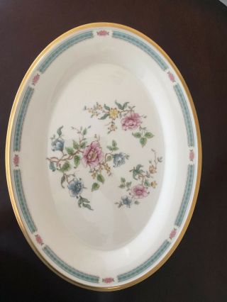 Tt Lenox Morning Blossom Vintage China Medium Oval Serving Platter 13 5/8in