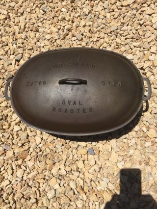 Vintage Griswold No.  9 Cast Iron Dutch Oven Oval Roaster With Lid