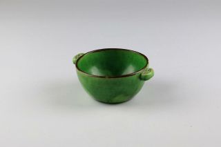 Vintage 20th Century Chinese Republic / PRC Shiwan Green Bowl 2