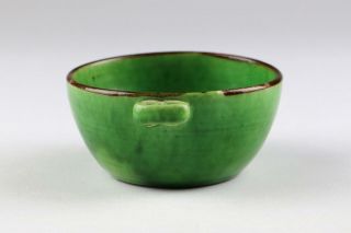 Vintage 20th Century Chinese Republic / PRC Shiwan Green Bowl 4