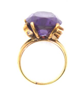 RETRO MODERN 15CT COLOR CHANGE SAPPHIRE COCKTAIL RING BLUE PURPLE 14K GOLD 5