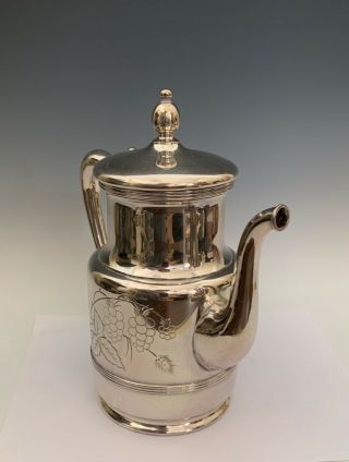 Quadruple Antique Simpson Hall Miller Silver Plate Tea Pot 2099 5