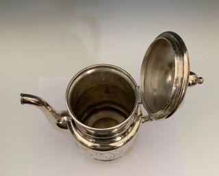 Quadruple Antique Simpson Hall Miller Silver Plate Tea Pot 2099 7