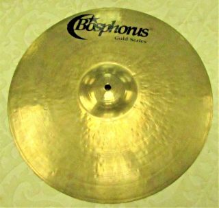 Vintage Bosphorus Gold Series 17 " Fast Crash Made In Turkey Cymbal Signed