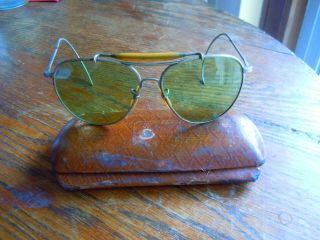 Vintage American Optical Coolray Bausch & Lomb Aviator Sunglasses
