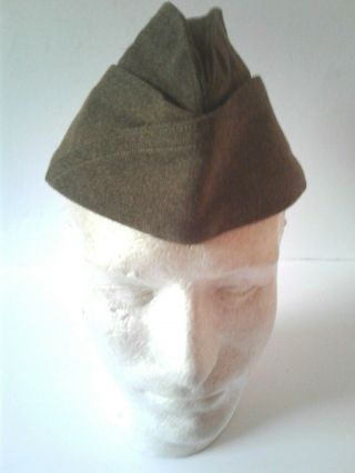 Ww2 Us Army Garrison Cap,  Early Type,  Size 7 1/2