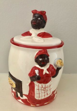 Vtg Cookie Jar Mammy Pappy Butler Aunt Jemima Black Americana African American