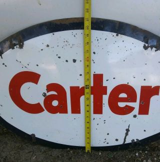 Rare Porcelain CARTER Gas Station Sign 