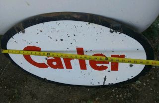 Rare Porcelain CARTER Gas Station Sign 