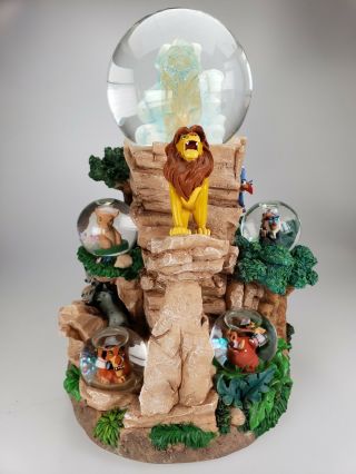 Rare Disney Lion King Musical Snow Globe Lamp 10th Anniversary Le 500