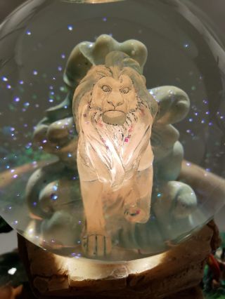 Rare Disney Lion King Musical Snow Globe Lamp 10th Anniversary LE 500 2