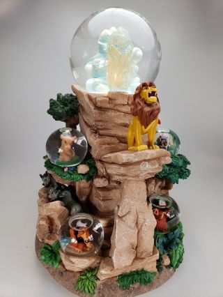 Rare Disney Lion King Musical Snow Globe Lamp 10th Anniversary LE 500 4